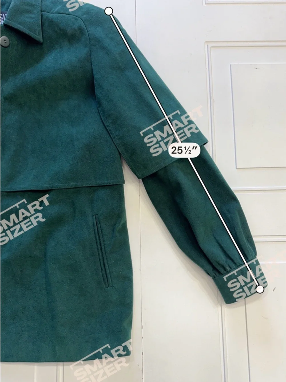 Utah Tailoring Vintage 70s/80s Women’s Sz L Green Ultrasuede Caped Jacket Rare - Picture 6 of 8